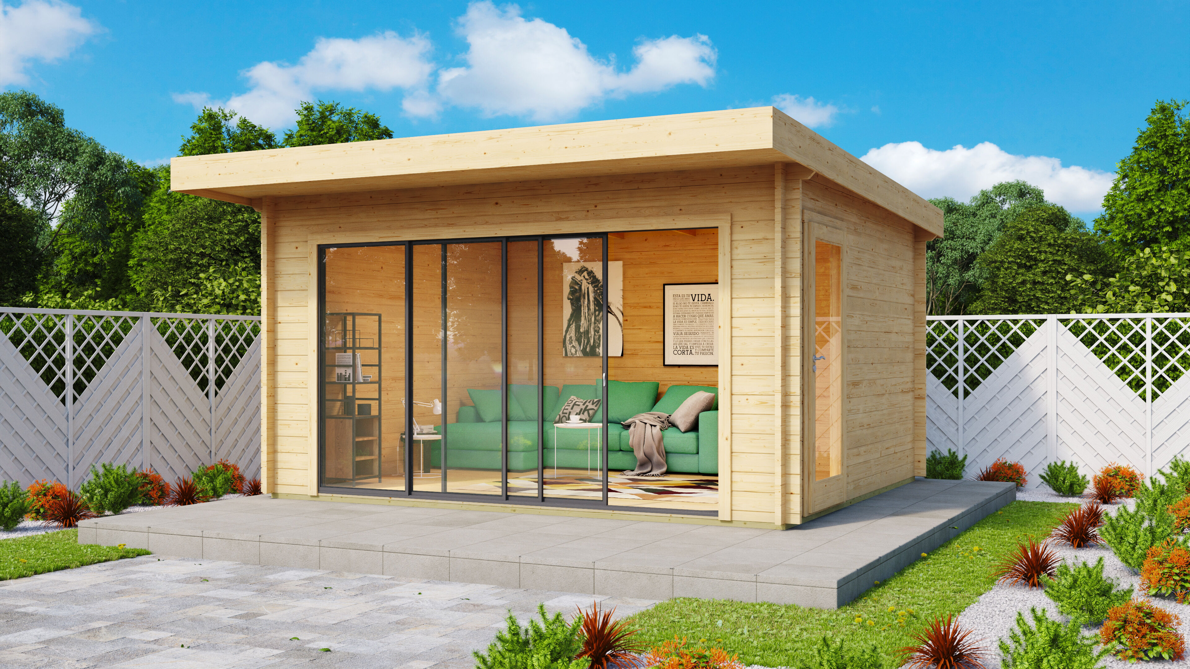 Fjordholz Gartenhaus Alu Concept 70 E 6x4m | Rabatt: 26 %
