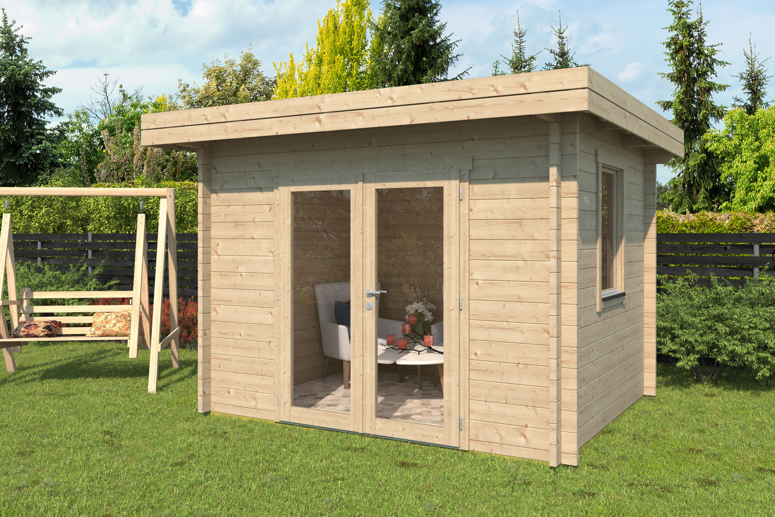 Fjordholz Gartenhaus Modell Baruda 44 4x3m | Rabatt: 26 %