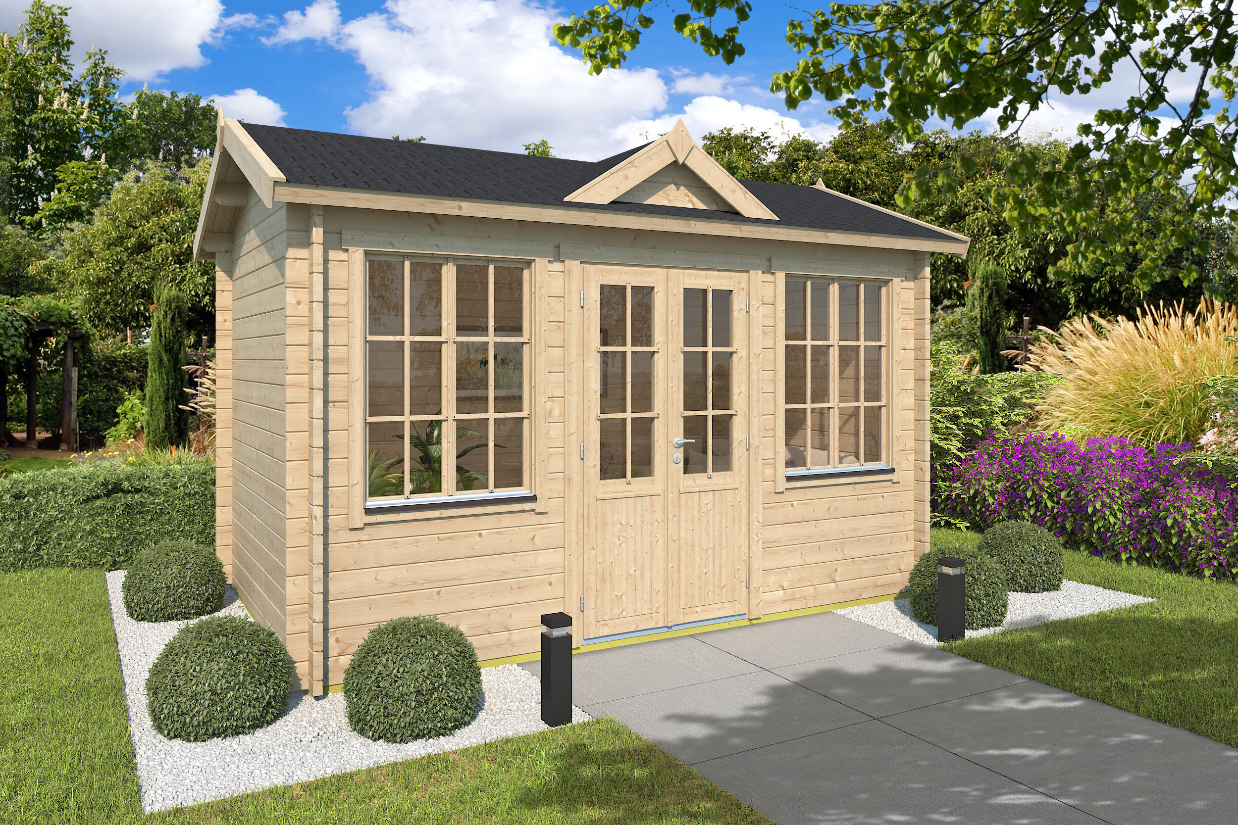 Fjordholz Gartenhaus Modell Teehaus Cambridge 70 4x3m | Rabatt: 26 %