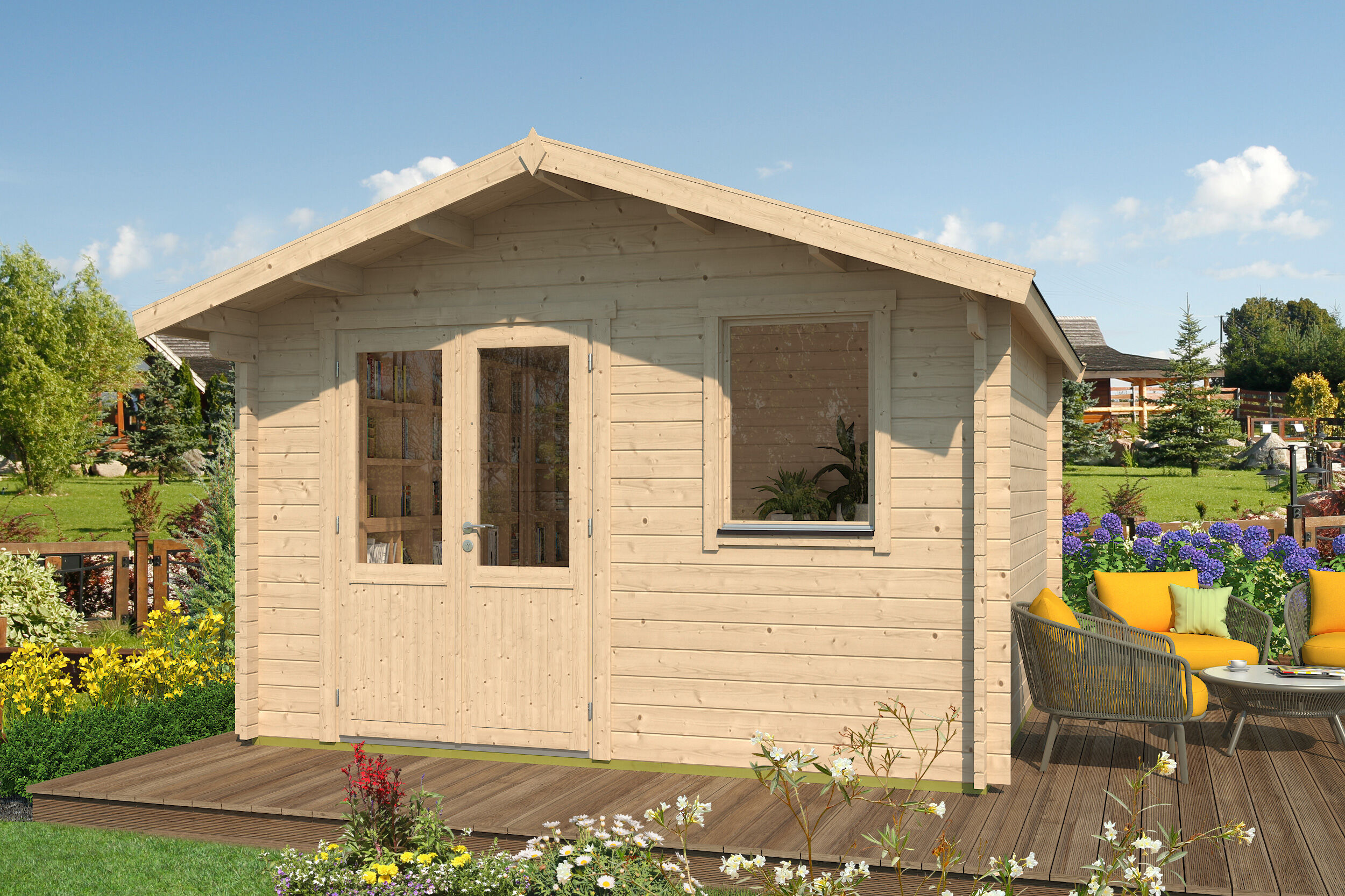 Fjordholz Gartenhaus Modell Lexi 44 I Premium 4x3m | Rabatt: 26 %