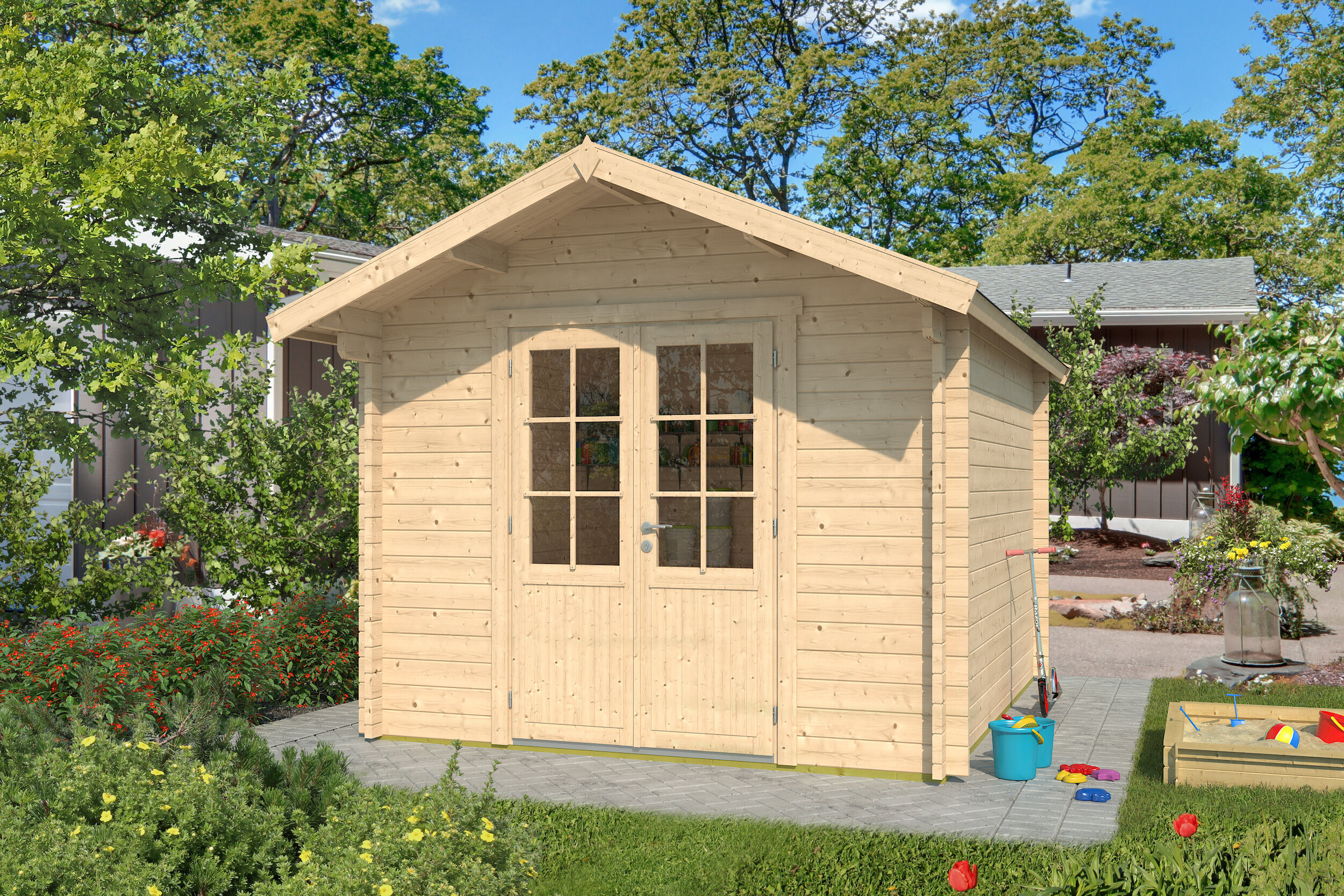 Fjordholz Gartenhaus Modell Lexi 44 G Premium 3x3m | Rabatt: 26 %