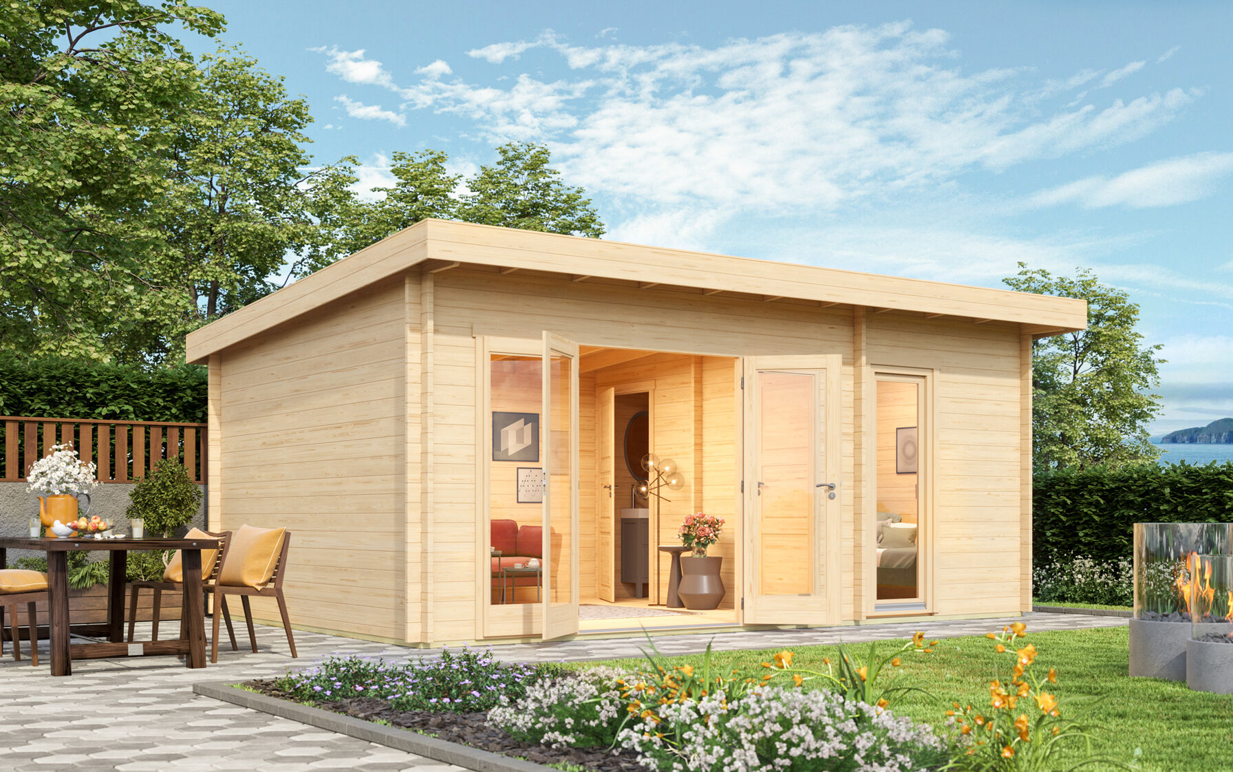 Fjordholz Gartenhaus Modell Rita 44 6x4m | Rabatt: 26 %