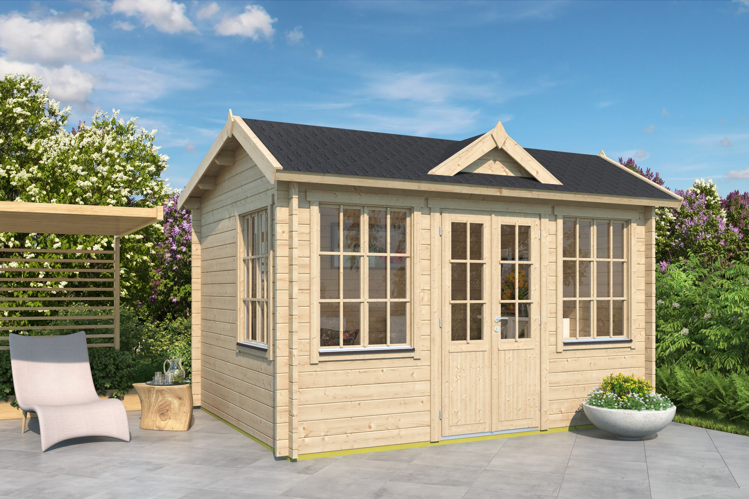 Fjordholz Gartenhaus Modell Teehaus Oxford 44 6x4m | Rabatt: 26 %