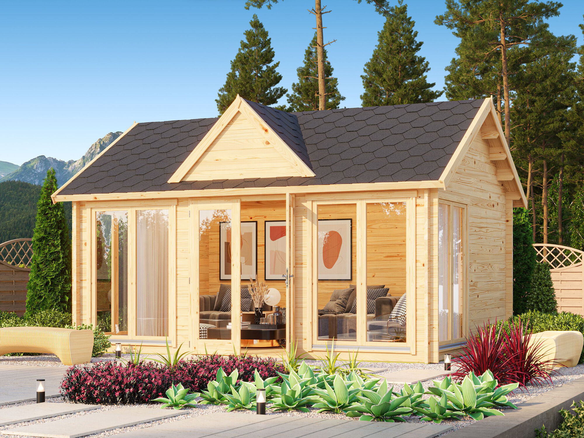 Fjordholz Gartenhaus Modell Teehaus Wakefield 70 6x4m | Rabatt: 26 %