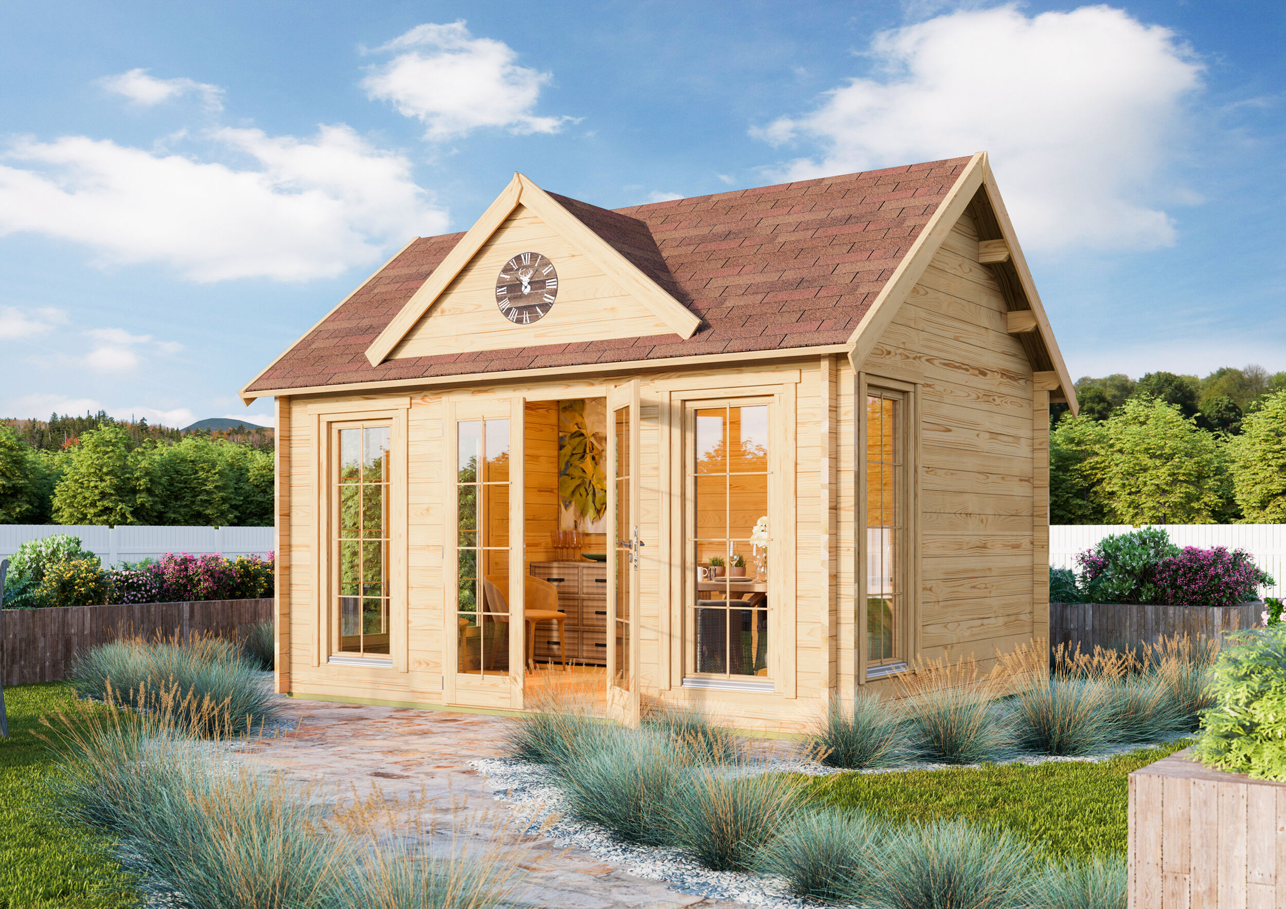 Fjordholz Gartenhaus Modell Teehaus Glasgow 70 A 4x3m | Rabatt: 26 %