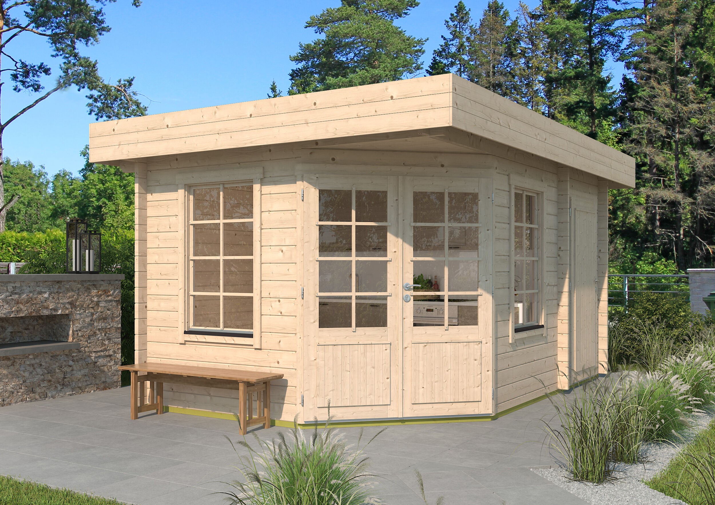 Fjordholz Gartenhaus Modell Lena 44 5x3m | Rabatt: 26 %