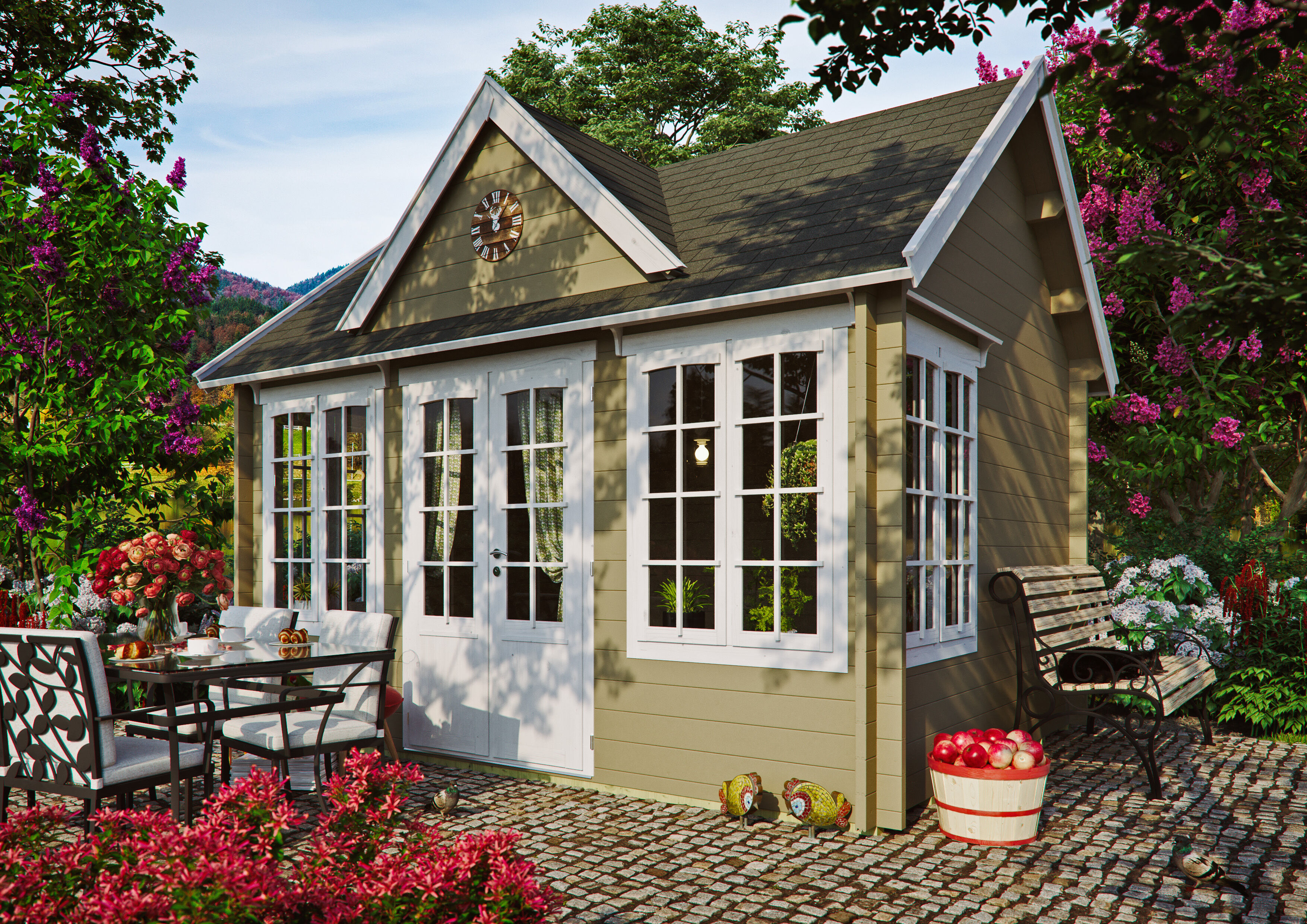 Fjordholz Gartenhaus Modell Teehaus Windsor 44 4x3m | Rabatt: 26 %