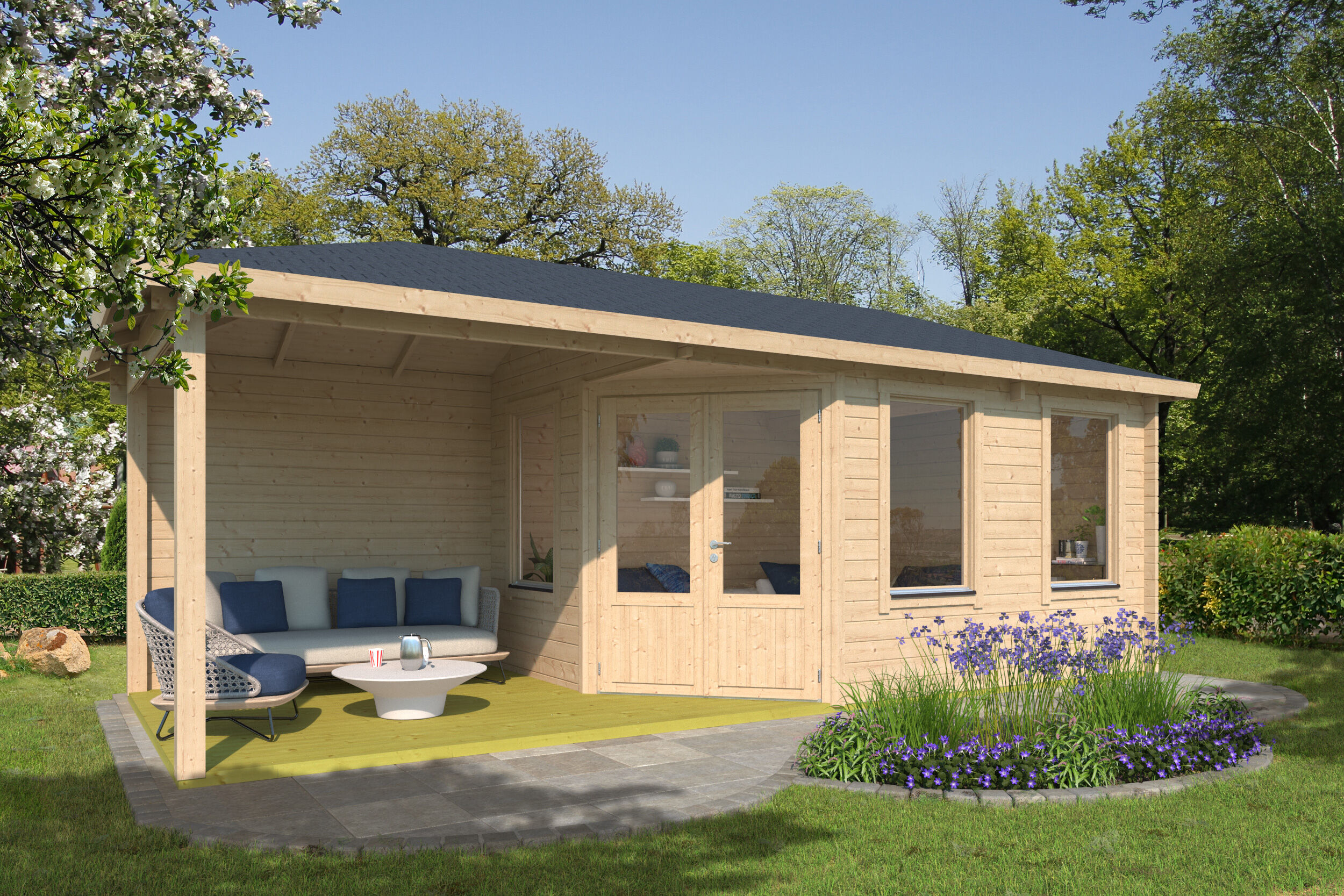 Fjordholz Gartenhaus Modell Lisa 44 F Klassik 6x4m | Rabatt: 26 %