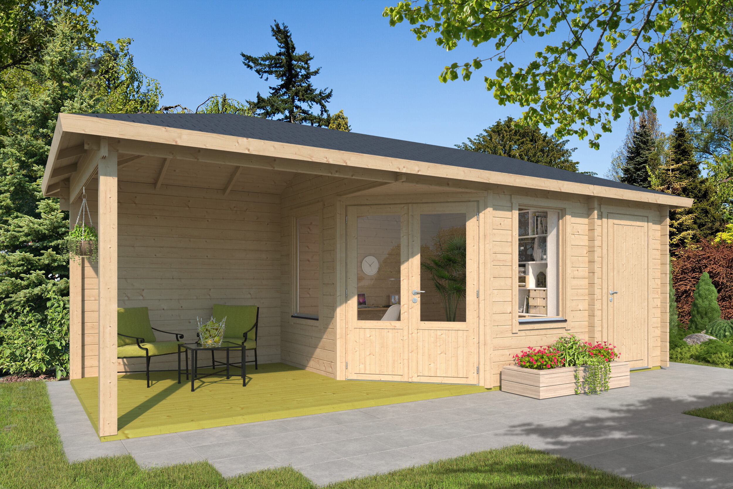 Fjordholz Gartenhaus Modell Lisa 44 E Klassik 6x4m | Rabatt: 26 %