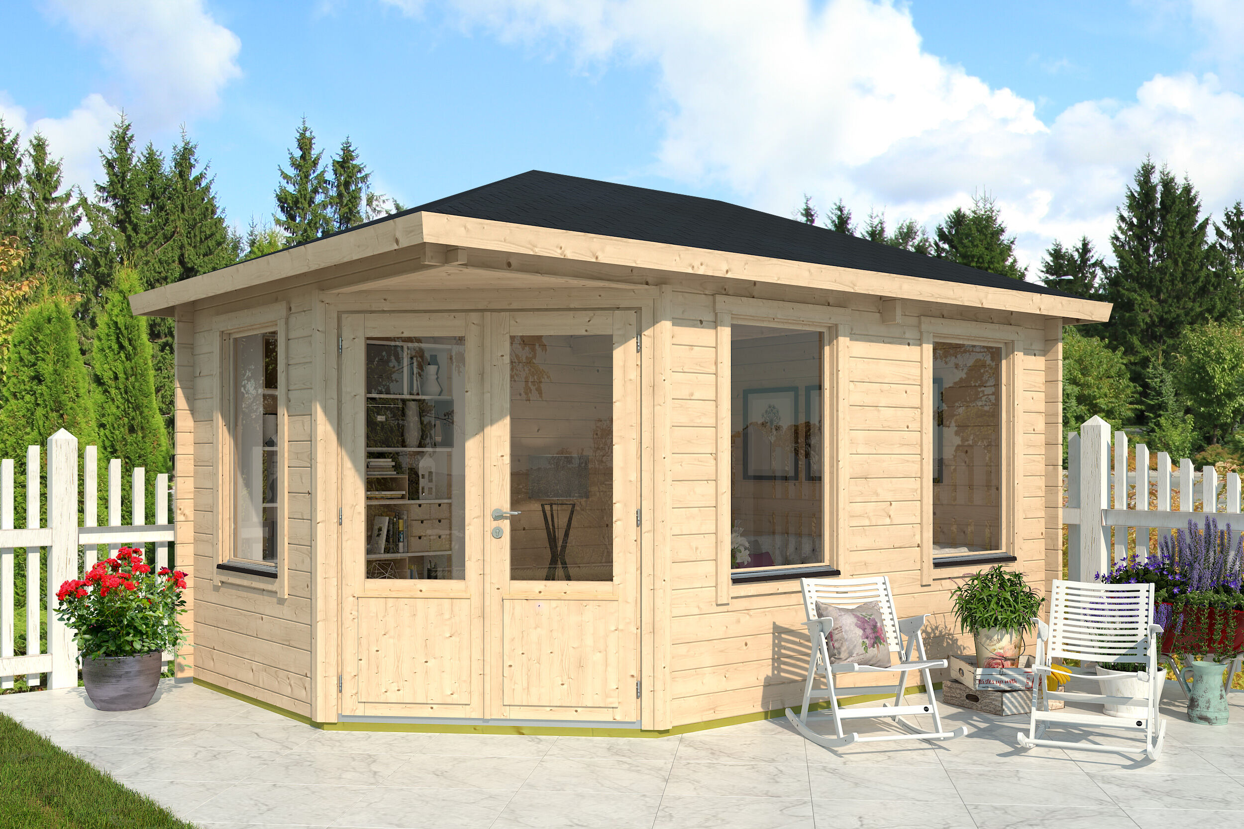 Fjordholz Gartenhaus Modell Lisa 44 B Klassik 5x3m | Rabatt: 26 %