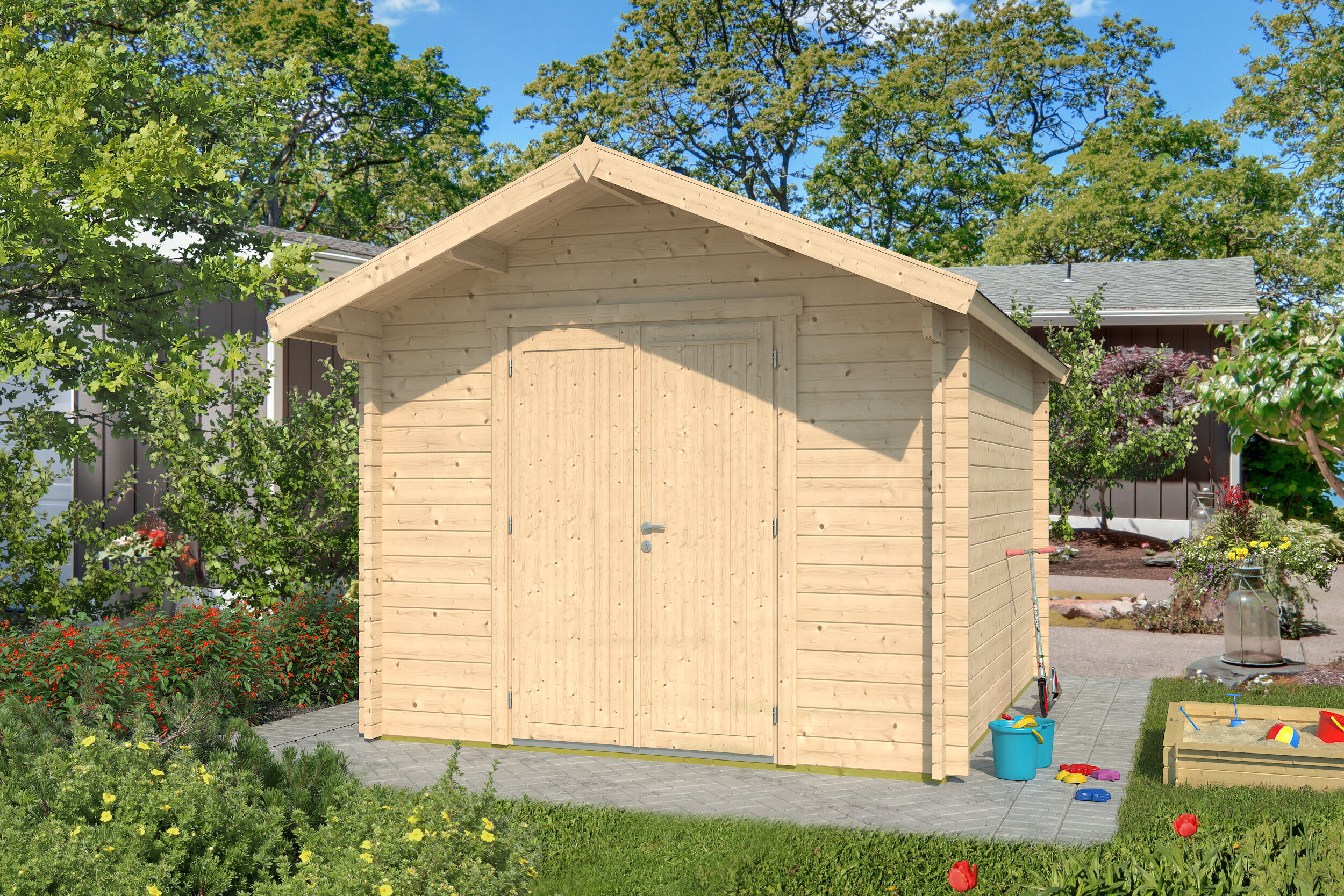 Fjordholz Gartenhaus Modell Lexi 44 G Premium 3x3m | Rabatt: 26 %