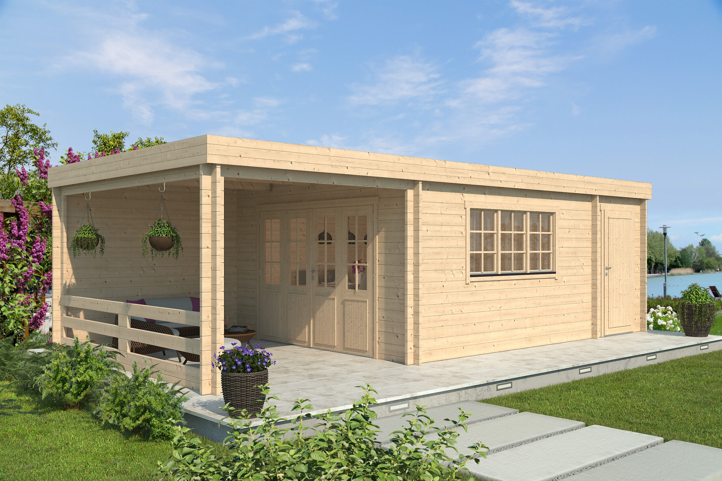 Fjordholz Gartenhaus Modell Aksel 44 9x4m | Rabatt: 26 %