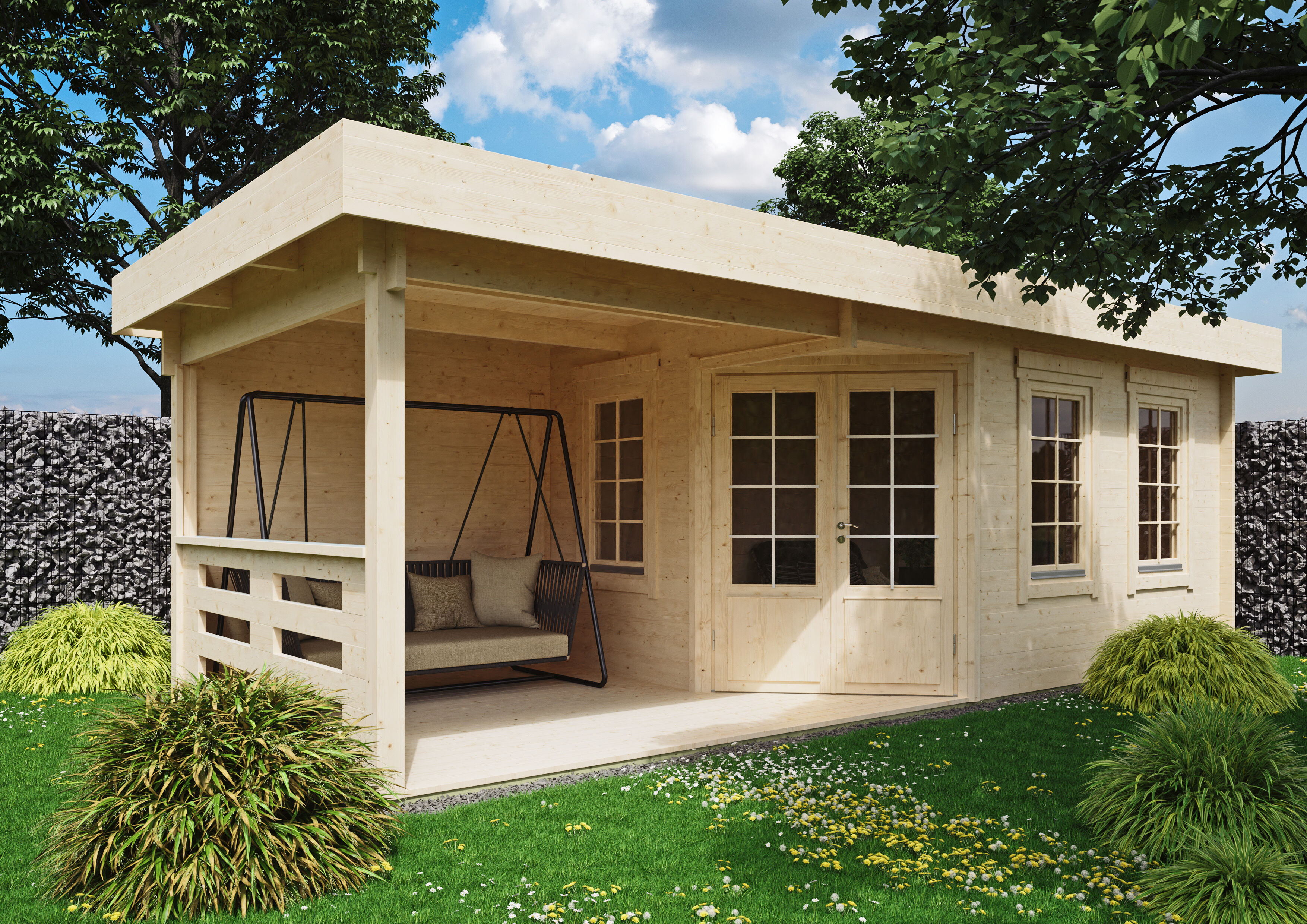 Fjordholz Gartenhaus Modell Nora 44 F Klassik 8x4m | Rabatt: 26 %