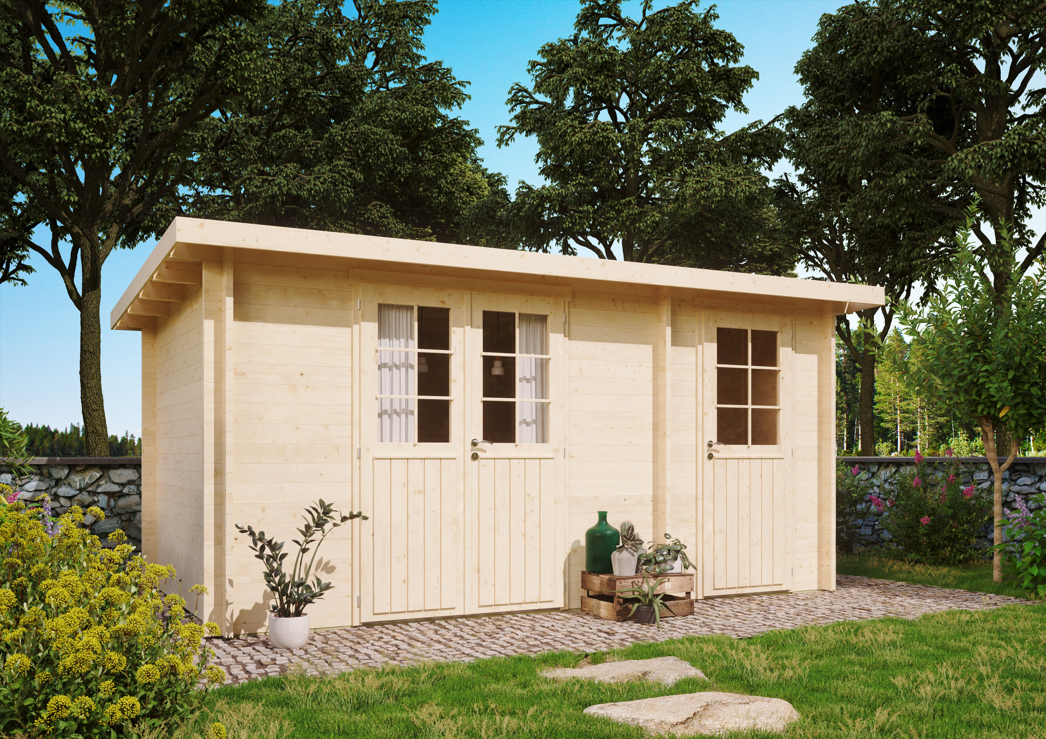 Fjordholz Gartenhaus Modell Carin 44 B 5x3m | Rabatt: 26 %