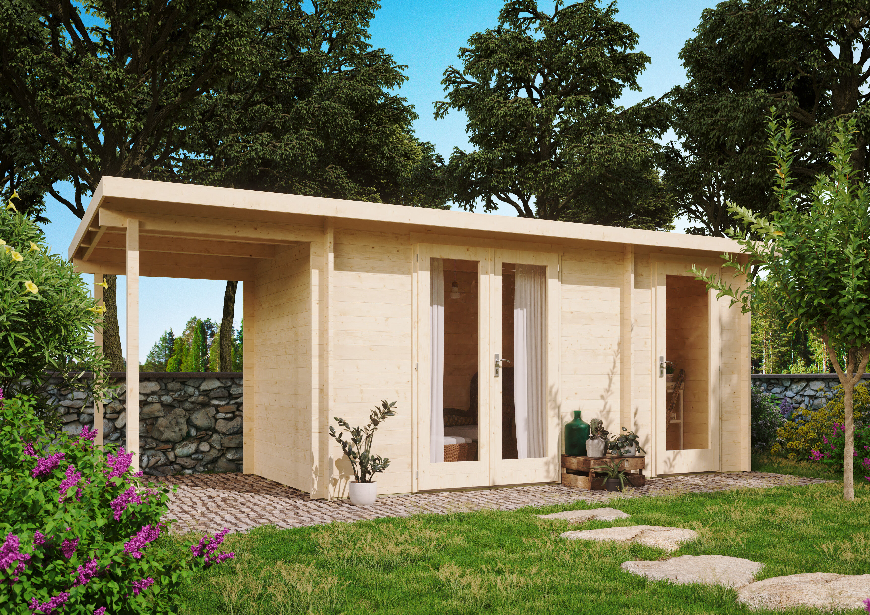 Fjordholz Gartenhaus Modell Carin 44 A +SD 6x3m | Rabatt: 26 %