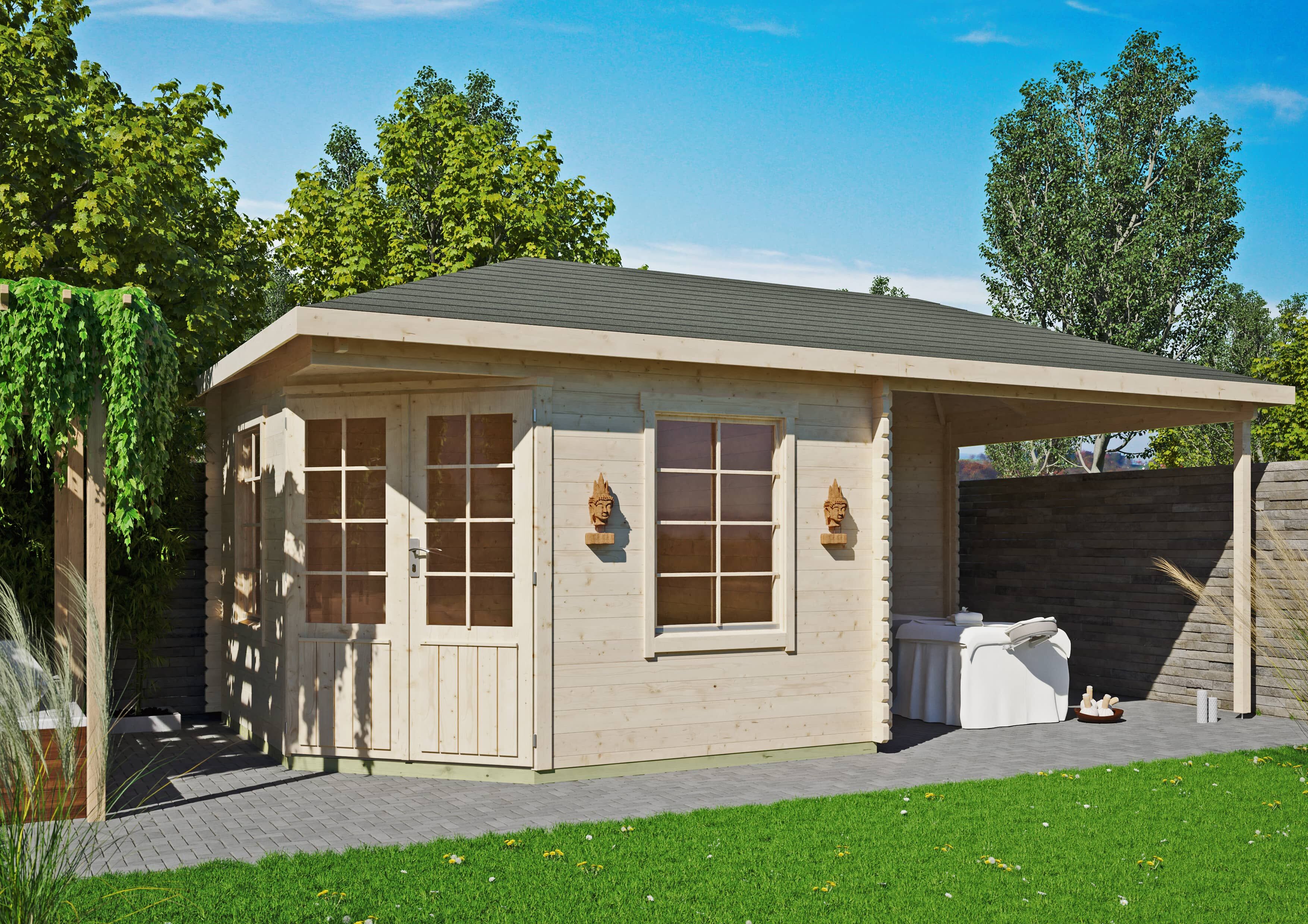 5-Eck Gartenhaus Modell Isa 40 D | Rabatt: 26 %