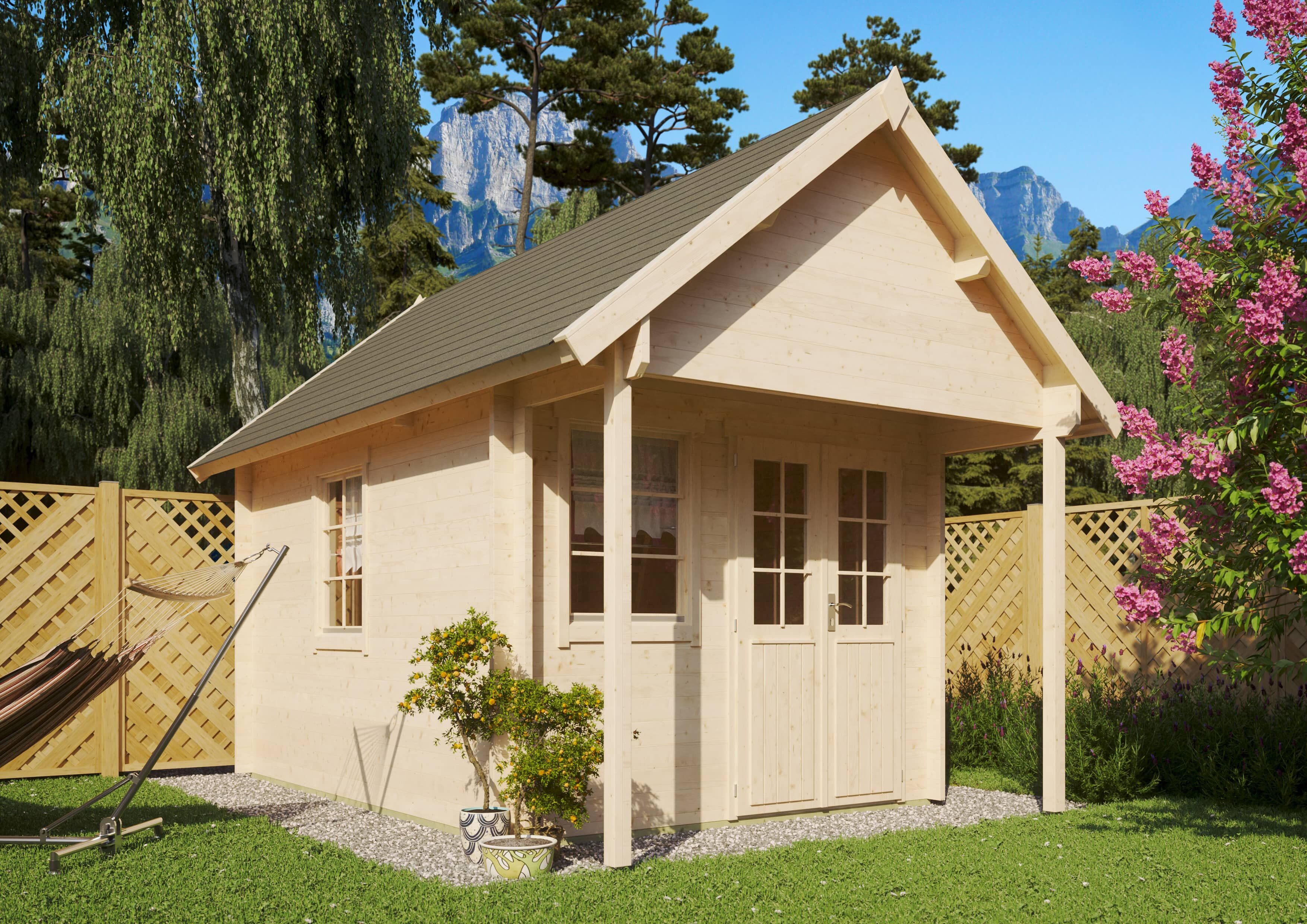 Satteldach Gartenhaus Modell Boden-2 4x3m | Rabatt: 26 %