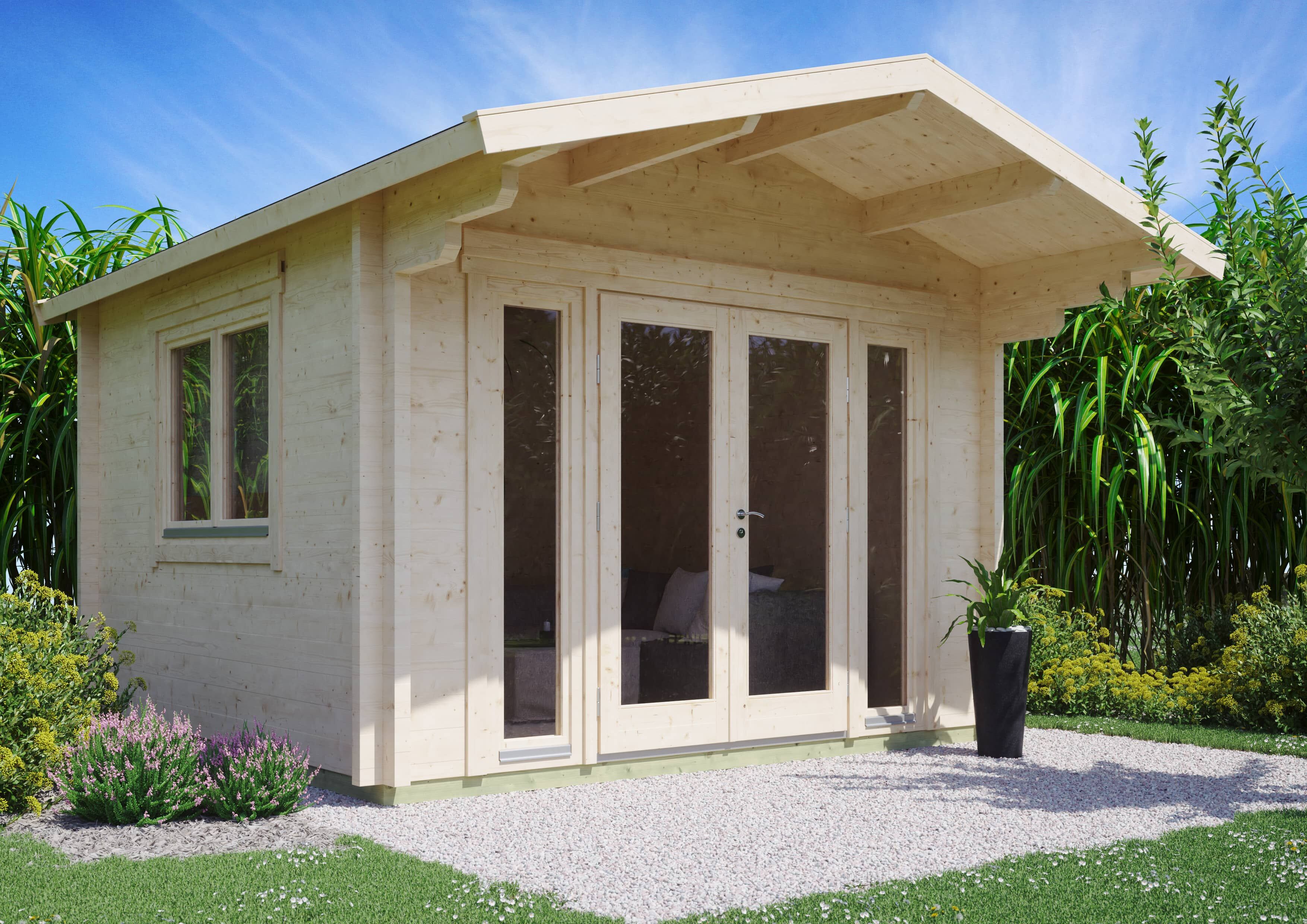 Fjordholz Gartenhaus Modell Kim 70 B 4x3m | Rabatt: 26 %